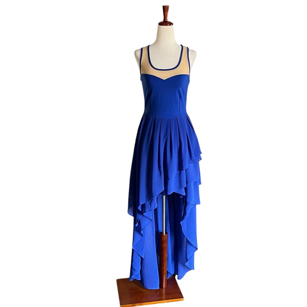 Xtaren Vibrant Dress with Mesh neckline and back